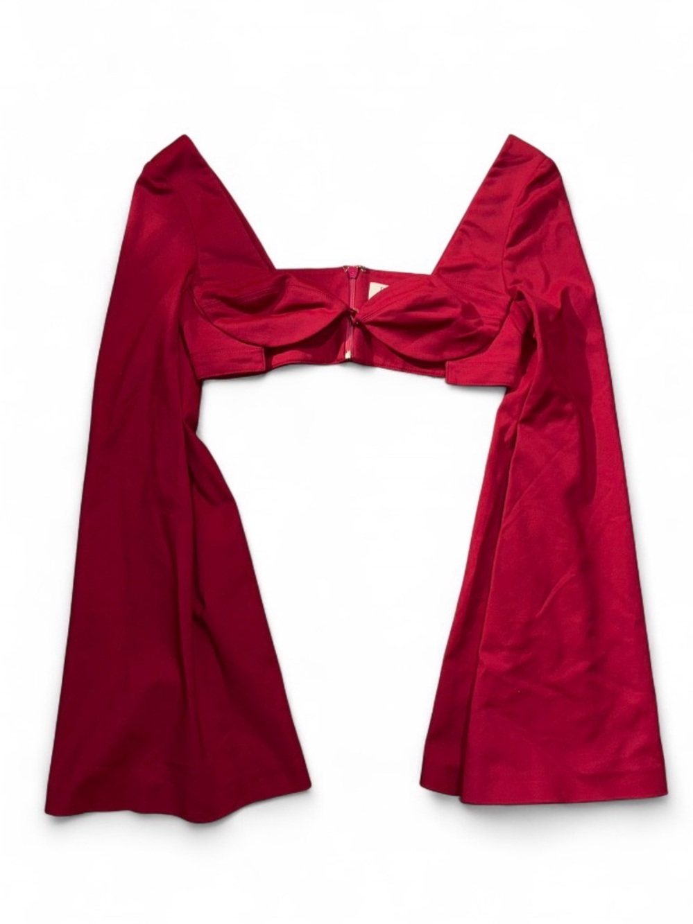 DEITY New York Ultra Flare Sleeve Ruby Red Top Size 2